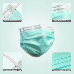 Disposable face/ mouth masks - 3 layer - anti-dust - anti bacterial - premium greenMouth masks