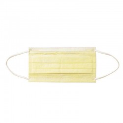 Disposable face/ mouth masks - 3 layer - anti-dust - anti bacterial - premium yellowMouth masks