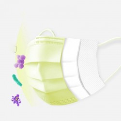 Disposable face/ mouth masks - 3 layer - anti-dust - anti bacterial - premium yellowMouth masks