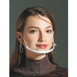 Transparent mouth mask - anti-fog / anti-saliva - plastic mouth shield - lip readingMouth masks