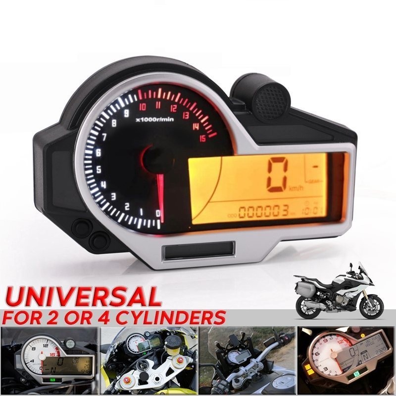 LCD Digital Speedometer Odometer For BMW KAWASAKI SUZUKI HONDAInstruments LCD Digital Speedometer Odometer For BMW KAWASAKI SUZUKI HONDAInstruments