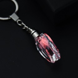 Rose flower in crystal heart - LED - keychainKeyrings