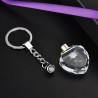 Rose flower in crystal heart - LED - keychainKeyrings