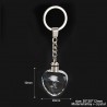 Rose flower in crystal heart - LED - keychainKeyrings