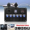 6 Gang 12V switch panel - 5V Dual USB - digital voltmeterSwitches