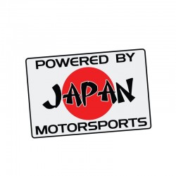 POWERED BY JAPAN MOTORSPORTS - car sticker - 11.2cm * 7.5 cmStickers