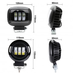 6D lens - 5 inch - 30W 12V - LED light bar - reflector for 4x4 ATV SUV trucks - spot / fog light - halo - driving lightsLED l...