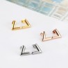 V pattern stud earrings - stainless steelEarrings