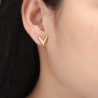 V pattern stud earrings - stainless steelEarrings