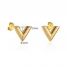 V pattern stud earrings - stainless steelEarrings