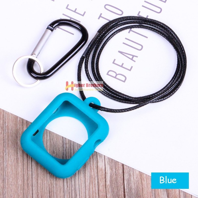 Apple Watch 1/2/3/4 / 38mm / 44mm series - silicone frame case cover with necklaceAccessories
