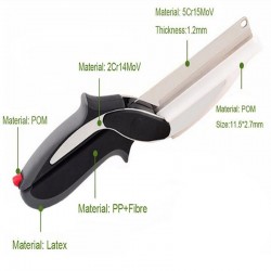 2 in 1 utility knife & scissors - stainless steel kitchen toolKitchen knives