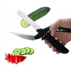 2 in 1 utility knife & scissors - stainless steel kitchen toolKitchen knives