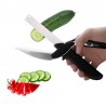 2 in 1 utility knife & scissors - stainless steel kitchen toolKitchen knives