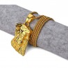 Face of Jesus Christ pendant - with gold necklaceNecklaces