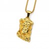 Face of Jesus Christ pendant - with gold necklaceNecklaces