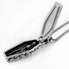 Vintage coffin with skeleton - stainless steel necklaceNecklaces