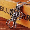 Vintage silver spider & skull pendant - stainless steel necklaceNecklaces