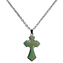 Color changing thermo cross - stainless steel necklaceNecklaces
