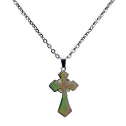 Color changing thermo cross - stainless steel necklaceNecklaces