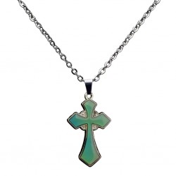 Color changing thermo cross - stainless steel necklaceNecklaces