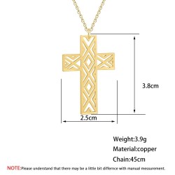 Hollow-out cross with necklace - stainless steelNecklaces