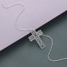 Hollow-out cross with necklace - stainless steelNecklaces