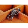 Vintage silver spider & skull pendant - stainless steel necklaceNecklaces