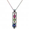 Rectangular tube with pearl beads - stainless steel necklaceNecklaces