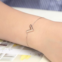 V letter - stainless steel braceletBracelets