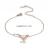 V letter - stainless steel braceletBracelets