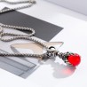 Dragon's paw with crystal - vintage stainless steel necklaceNecklaces