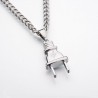 Electrical plug shape pendant - gold & silver stainless steel necklaceNecklaces