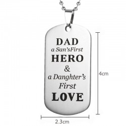 DAD'S HERO - stainless steel necklace - Father's DayNecklaces