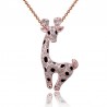 Stainless steel necklace with crystal giraffeNecklaces