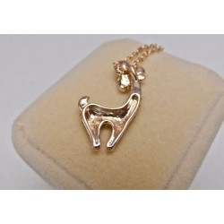 Stainless steel necklace with crystal giraffeNecklaces