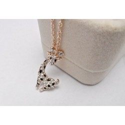 Stainless steel necklace with crystal giraffeNecklaces