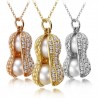 Crystal peanut with pearls - necklaceNecklaces