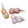 Crystal peanut with pearls - necklaceNecklaces