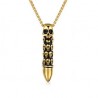 Titanium steel bullet with skulls - necklaceNecklaces