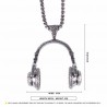 Necklace with headphones - black - gold - silverNecklaces