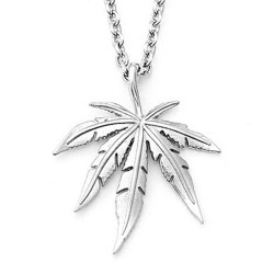 Necklace with hemp leaf pendantNecklaces