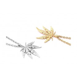 Necklace with hemp leaf pendantNecklaces