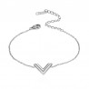 V letter - stainless steel braceletBracelets