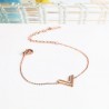 V letter - stainless steel braceletBracelets