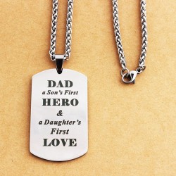 DAD'S HERO - stainless steel necklace - Father's DayNecklaces