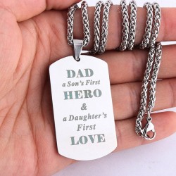 DAD'S HERO - stainless steel necklace - Father's DayNecklaces