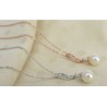 Crystal angel wing with pearl - necklaceNecklaces