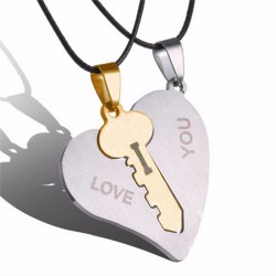 I Love You - key & heart - couple necklace 2 piecesNecklaces