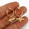 Small bee - gold earringsEarrings